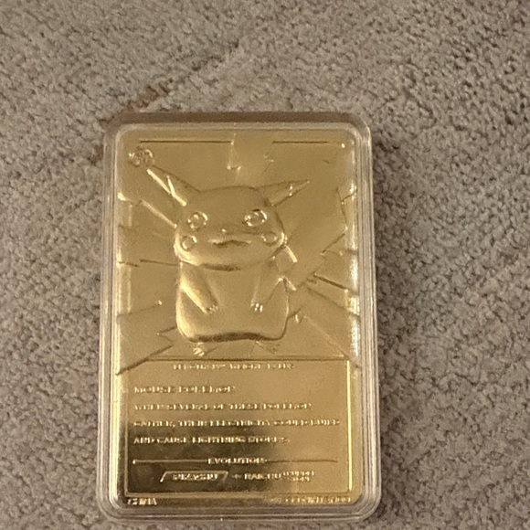 23k Gold Plated Pokémon Pikachu Card - Picture 2 of 2